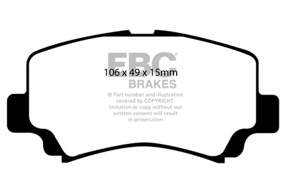 EBC Front Greenstuff Pads for Opel Agila 1.0 BHP 2000 DP21291