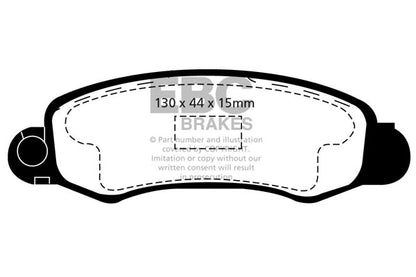 EBC Front Greenstuff Pads for Subaru Justy 1.3 BHP 1996 DP21345