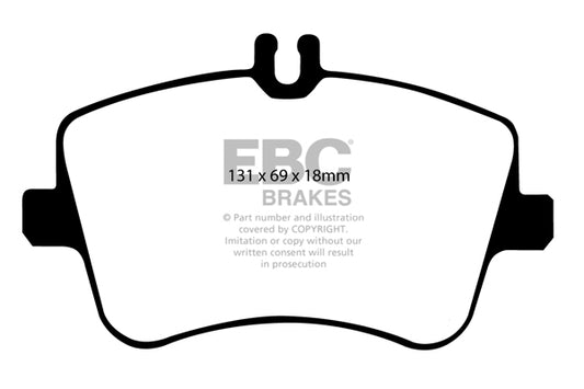EBC Front Yellowstuff Pads for Mercedes C Class (W203) C180 BHP 2000 DP41365R