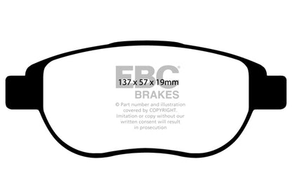 EBC Front Greenstuff Pads for Citroen Berlingo Multispace 1.6 Diesel 92BHP 2005 DP21375