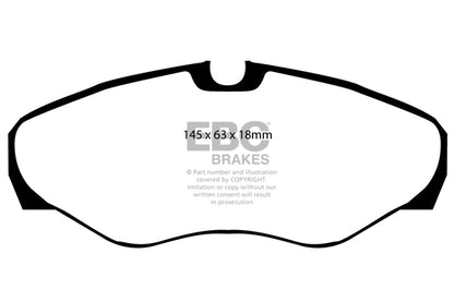 EBC Front Greenstuff Pads for Opel Vivaro 2.0 BHP 2001 DP21461