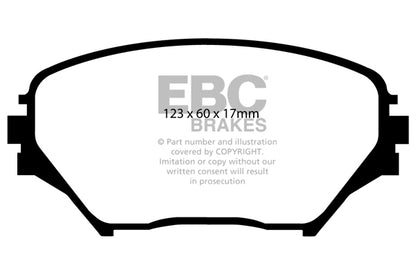 EBC Front Greenstuff Pads for Toyota Rav 4 XA20 1.8 BHP 2000 DP61402