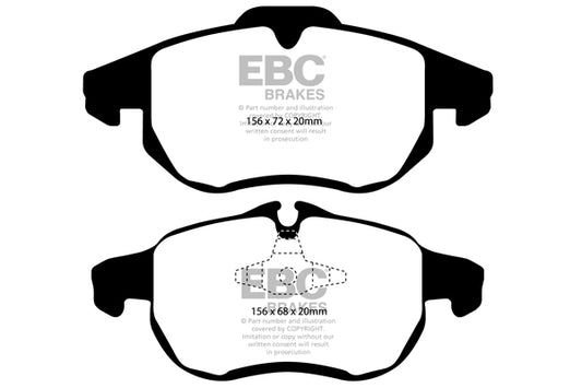 EBC Front Greenstuff Pads for Fiat Croma Mk2 1.8 140BHP 2005 DP21414