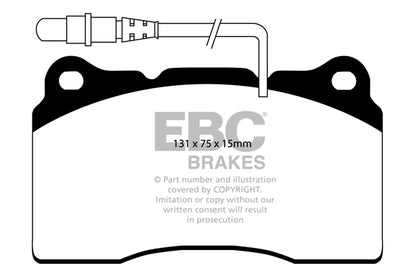 EBC Front Greenstuff Pads for Citroen C8 3.0 BHP 2003 DP21419