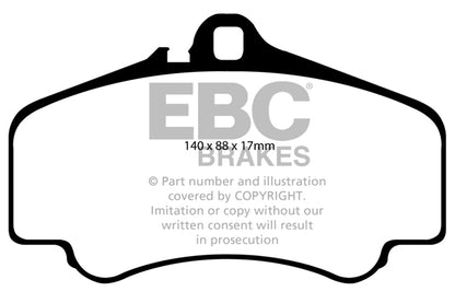 EBC Front Bluestuff NDX Pads for Porsche 911 (996) 4 3.6 Twin T BHP 2000 DP51454NDX