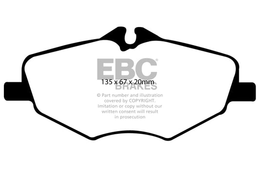 EBC Front Greenstuff Pads for Mercedes E Class (W211) E200 K BHP 2002 DP21488
