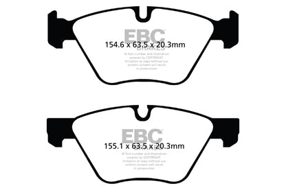 EBC Front Greenstuff Pads for BMW 1 Series (E81) 120 2.0 TD 177BHP 2007 DP21493