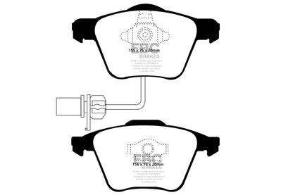 EBC Front Yellowstuff Pads for Audi A4 B7 2.0 T BHP 2004 DP41495R