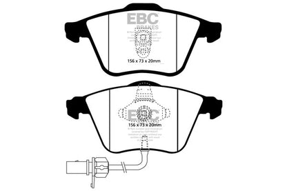 EBC Front Greenstuff Pads for Audi allroad quattro 2.7 Twin T BHP 2002 DP21510