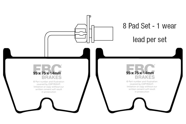 EBC Front Bluestuff NDX Pads for Audi R8 4.2 420BHP 2007 DP51513NDX