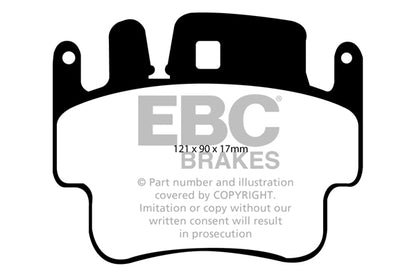EBC Front Orangestuff Pads for Porsche 911 (996) Carrera 3.4 BHP 1997 DP91514