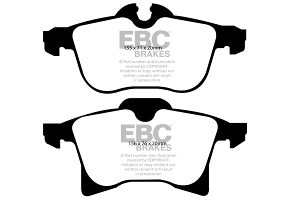 EBC Front Yellowstuff Pads for Opel ADAM 1.4 T 150BHP 2015 DP41520R