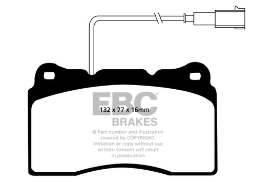 EBC Front Greenstuff Pads for Alfa Romeo 159 1.7 T 200BHP 2009 DP21536