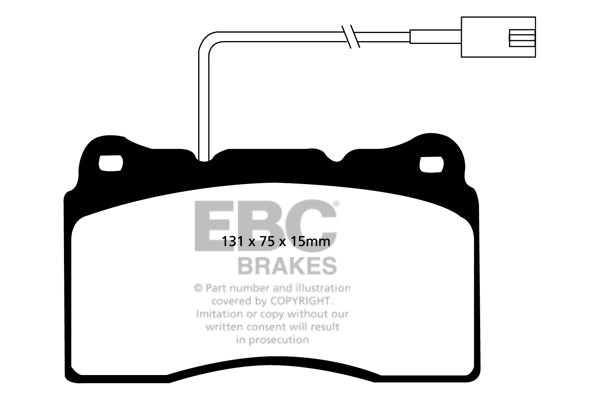 EBC Front Redstuff Pads for Alfa Romeo 147 3.2 250BHP 2003 DP31540C
