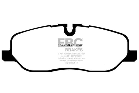 EBC Front Greenstuff Pads for Land Rover Discovery 3 4.4 300BHP 2004 DP61541