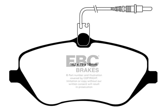 EBC Front Redstuff Pads for Peugeot 407 3.0 211BHP 2004 DP31550C
