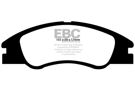 EBC Front Greenstuff Pads for Kia Cerato 1.6 BHP 2004 DP21568