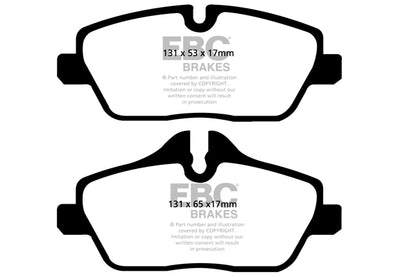 EBC Front Greenstuff Pads for BMW 1 Series (E81) 116 1.6 BHP 2004 DP21578