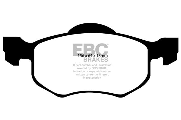 EBC Front Greenstuff Pads for Ford Maverick 2.0 BHP 2001 DP61616