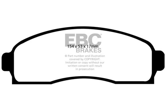 EBC Front Greenstuff Pads for Ford Explorer (USA) 4.0 BHP 2002 DP61617