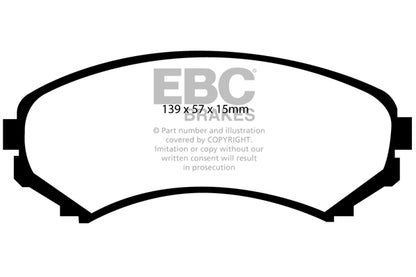 EBC Front Yellowstuff Pads for Mitsubishi Grandis 2.4 BHP 2004 DP41619R