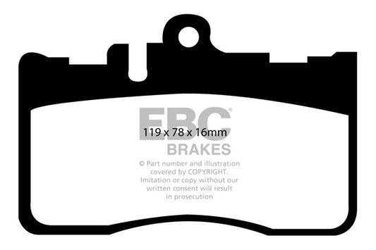 EBC Front Greenstuff Pads for Lexus LS430 (XF30) 4.3 BHP 2000 DP21622
