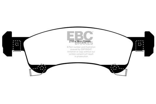 EBC Front Yellowstuff Pads for Ford Expedition 4.6 BHP 2002 DP41651R