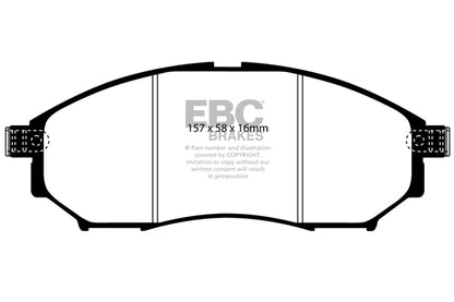 EBC Front Greenstuff Pads for Nissan Murano Z50 3.5 BHP 2003 DP61671