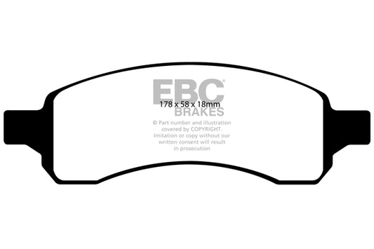 EBC Front Yellowstuff Pads for Saab 97X 4.2 285BHP 2006 DP41761R