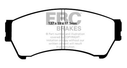 EBC Front Yellowstuff Pads for Mazda 6 GH 1.8 120BHP 2007 DP41765/2R
