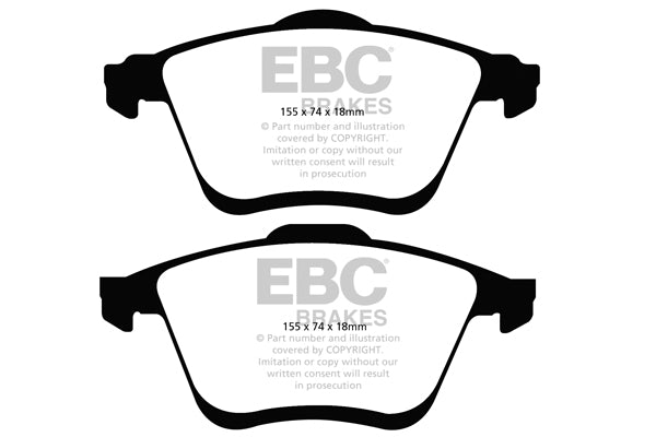 EBC Front Redstuff Pads for Mazda 6 GG MPS 2.3 T 260BHP 2005 DP31773C