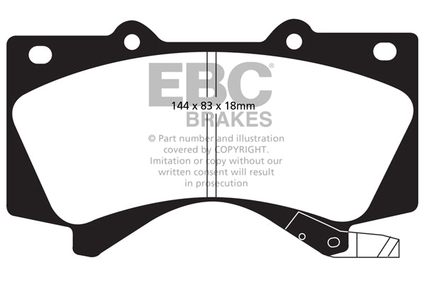 EBC Front Bluestuff NDX Pads for Lexus LX450 4.5 TD BHP 2015 DP51815NDX