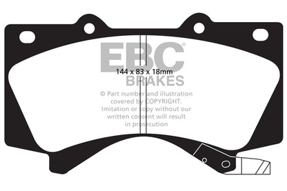 EBC Front Bluestuff NDX Pads for Lexus LX450 4.5 TD BHP 2015 DP51815NDX