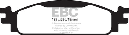 EBC Front Greenstuff Pads for Ford Flex 3.5 262BHP 2008 DP21825