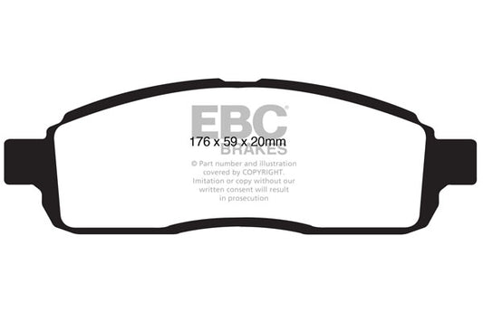 EBC Front Yellowstuff Pads for Ford F150 BHP 2009 DP41843R