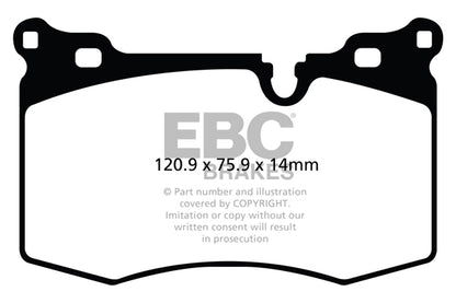 EBC Front Orangestuff Pads for Mini Mini Hatch (2nd Gen) (R56) Works 1.6 T 211BHP 2008 DP91854