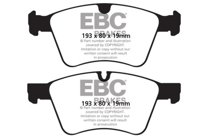 EBC Front Greenstuff Pads for Mercedes GL Class (X164) GL350 3.0 TD 211BHP 2009 DP61860