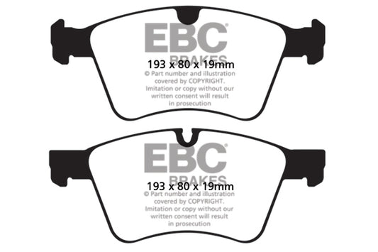 EBC Front Greenstuff Pads for Mercedes GL Class (X164) GL350 3.0 TD 211BHP 2009 DP61860