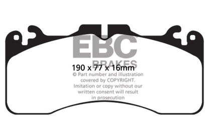 EBC Front Yellowstuff Pads for Lexus LS460 (XF40) Sport 4.6 BHP 2009 DP41867R