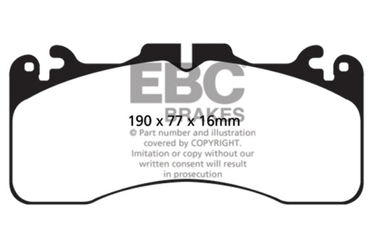 EBC Front Redstuff Pads for Lexus LS460 (XF40) Sport 4.6 BHP 2009 DP31867C