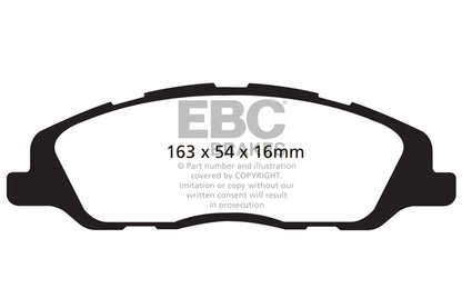 EBC Front Bluestuff NDX Pads for Ford Mustang 3.7 BHP 2013 DP51868NDX