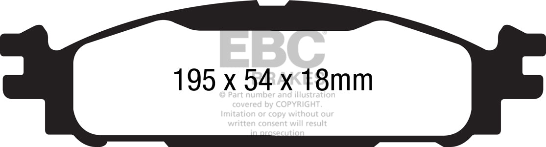 EBC Front Greenstuff Pads for Ford Explorer 2.0 T BHP 2011 DP21873