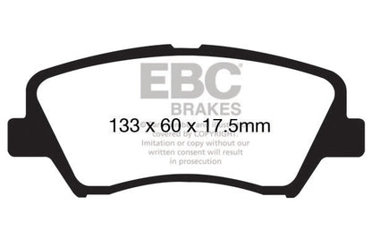 EBC Front Yellowstuff Pads for Hyundai Elantra 1.6 BHP 2011 DP41874R