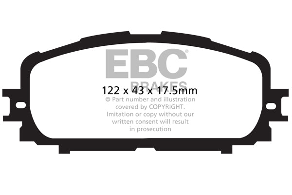 EBC Front Yellowstuff Pads for Toyota Yaris (XP90) KSP90 JT 1.0 BHP 2005 DP41897R