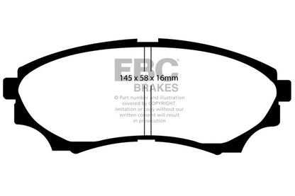 EBC Front Yellowstuff Pads for Ford Everest U268 2.6 BHP 2003 DP41921R