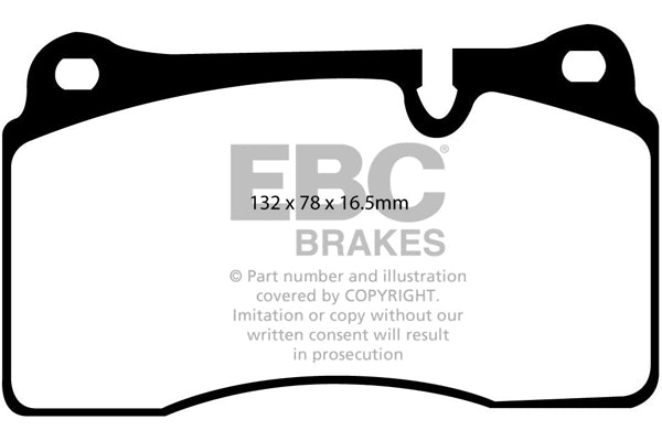 EBC Front Yellowstuff Pads for Land Rover Range Rover L322 4.2 SC BHP 2005 DP41922R