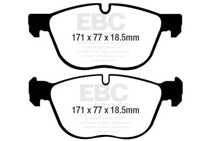 EBC Front Yellowstuff Pads for BMW X4 (F26) 3.0 T M40 360BHP 2016 DP41938R