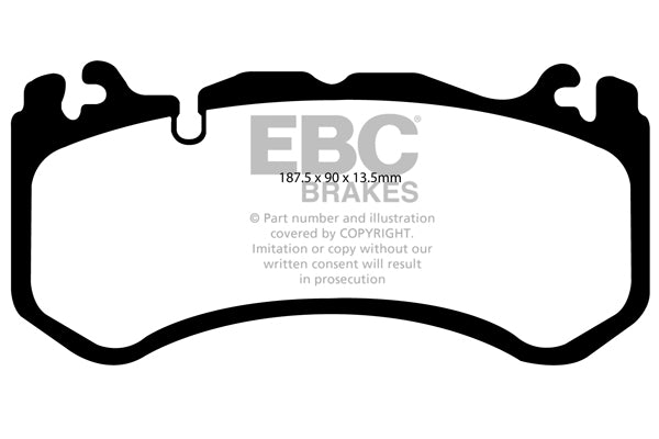 EBC Front Bluestuff NDX Pads for Maserati Quattroporte (M156) 3.8 Twin T 530BHP 2012 DP51939NDX