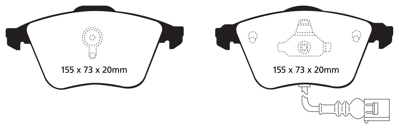 EBC Front Bluestuff NDX Pads for Audi S3 8P PR-1ZK 2.0 T 265BHP 2006 DP51946NDX