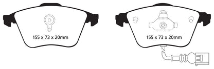 EBC Front Bluestuff NDX Pads for Audi S3 8P PR-1ZK 2.0 T 265BHP 2006 DP51946NDX